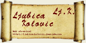 Ljubica Kolović vizit kartica